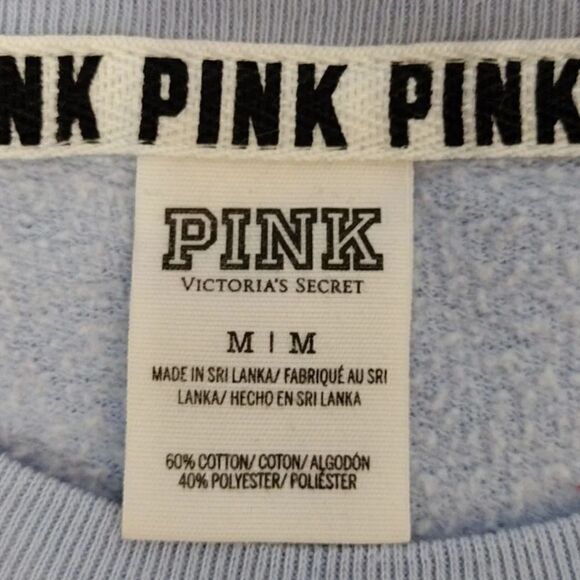 Victoria's Secret PINK Baby Blue Pink State Of Mind Crew Pullover Medium - Picture 11 of 15
